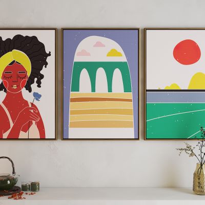 现代活力卡通海报挂画