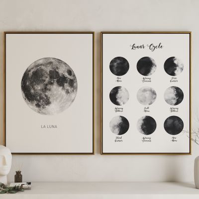 现代月相艺术挂画