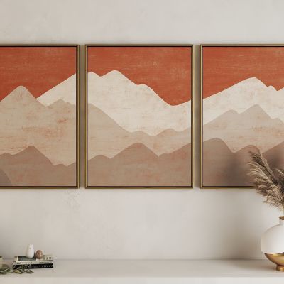 新中式云海群山挂画