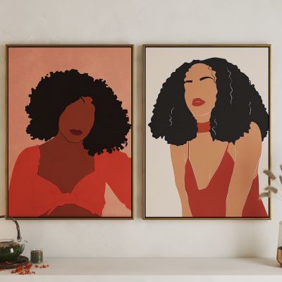 现代女性肖像挂画