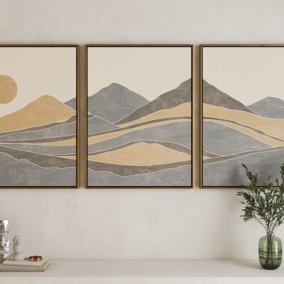 北欧云海群山挂画