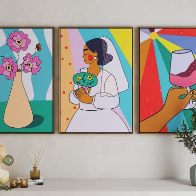 现代活力卡通海报挂画