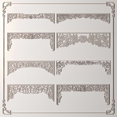 新中式门楣雕花