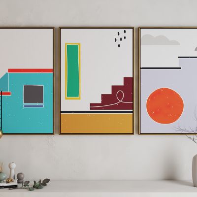 现代活力卡通海报挂画