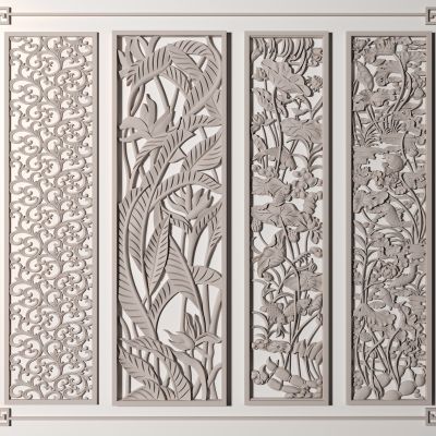 新中式屏风隔断