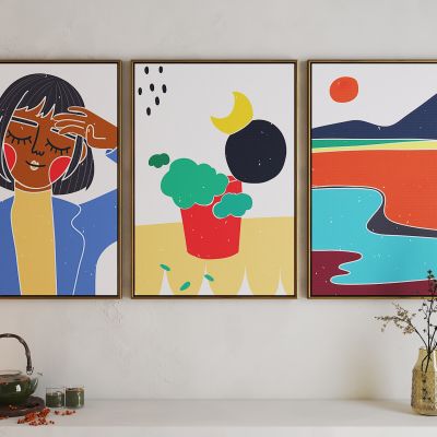 现代活力卡通海报挂画