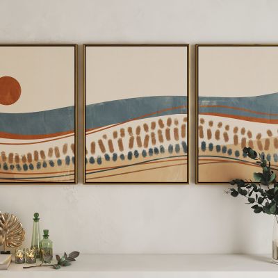 北欧云海群山挂画