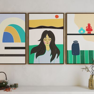 现代活力卡通海报挂画