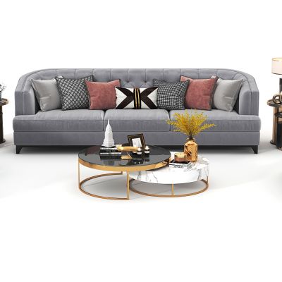 沙发茶几组合,休闲椅，茶几，灯几，台灯，摆件