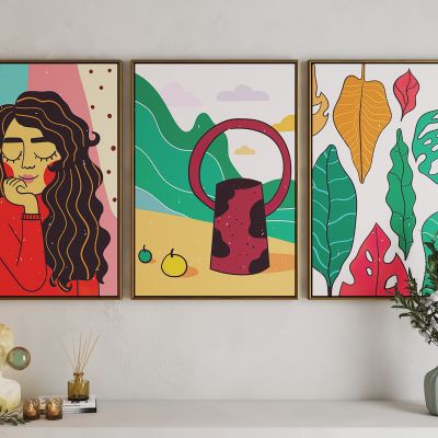 现代活力卡通海报挂画