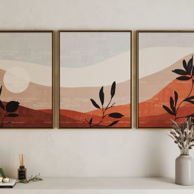 北欧日月群山艺术挂画