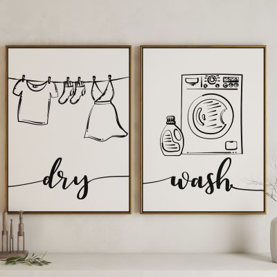 现代线稿白描艺术挂画