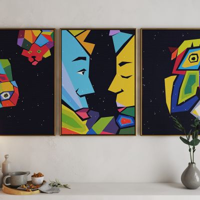 现代抽象表现主义艺术挂画