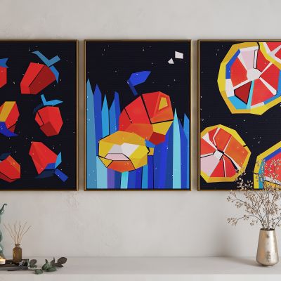 现代抽象表现主义艺术挂画
