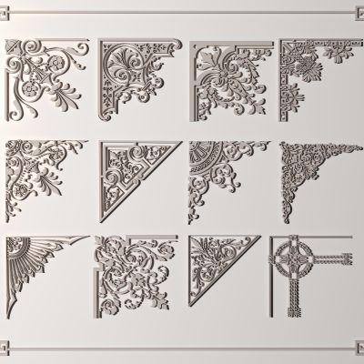 新中式雕花角花