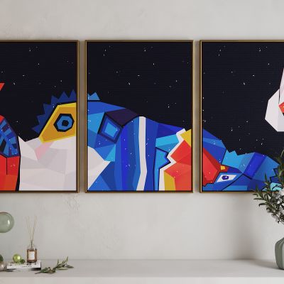 现代抽象表现主义艺术挂画