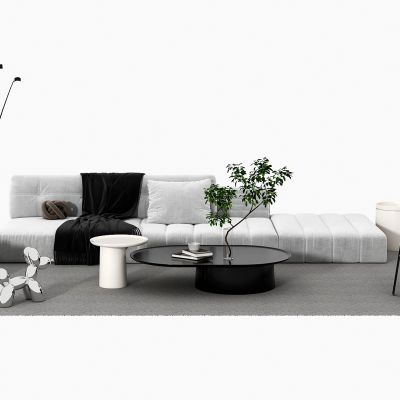 现代沙发茶几组合