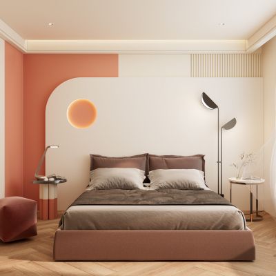 糖果色奶油风卧室