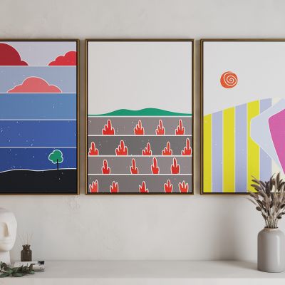 现代活力卡通海报挂画