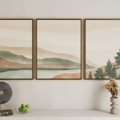 北欧群山河谷艺术挂画