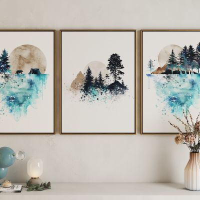 北欧森林群山艺术挂画
