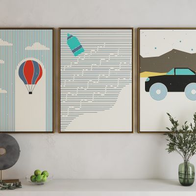 现代活力卡通海报挂画