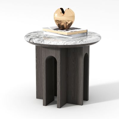 现代边几，书，工艺品摆件