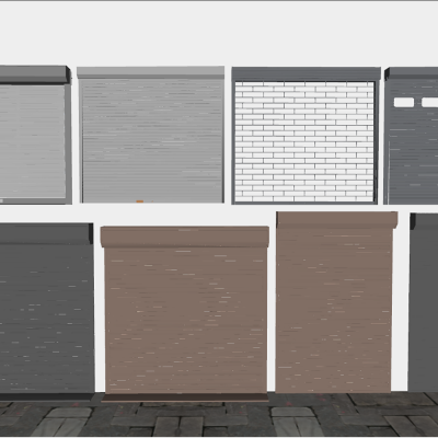 现代卷帘门、卷闸门模型