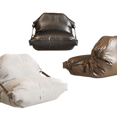 现代皮革懒人沙发