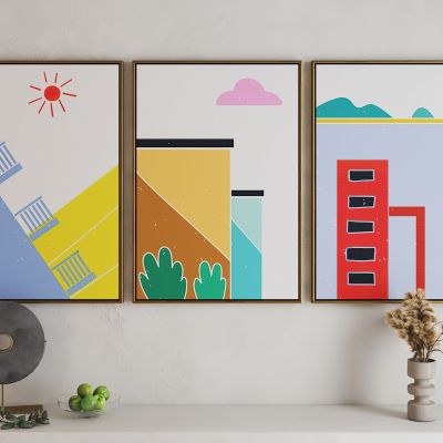 现代活力卡通海报挂画