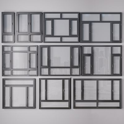 现代窗户 铝合金窗户 窗 落地窗 推拉窗 窗框