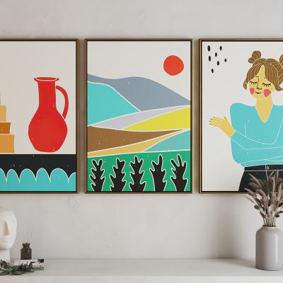 现代活力卡通海报挂画