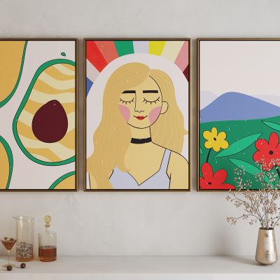 现代活力卡通海报挂画