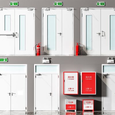 现代消防设备 消防栓组合 灭火器