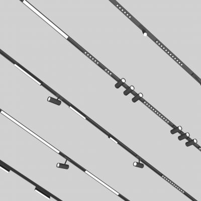 现代磁吸轨道筒灯射灯