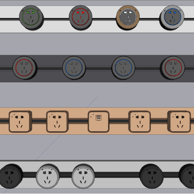 现代移动滑轨插座