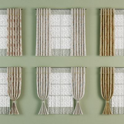 法式双层蕾丝纱帘窗帘