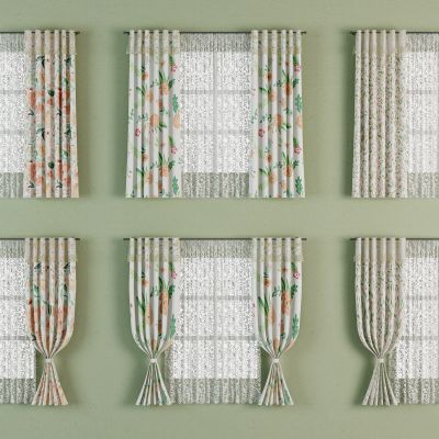 法式双层蕾丝纱帘窗帘