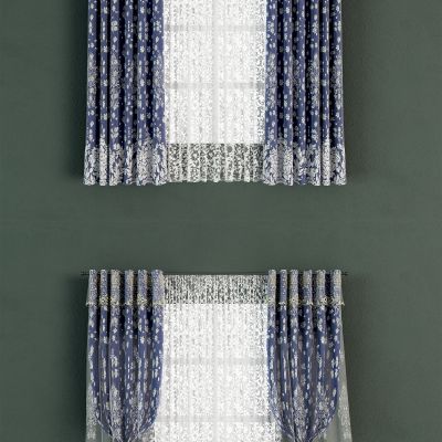 法式双层蕾丝纱帘窗帘