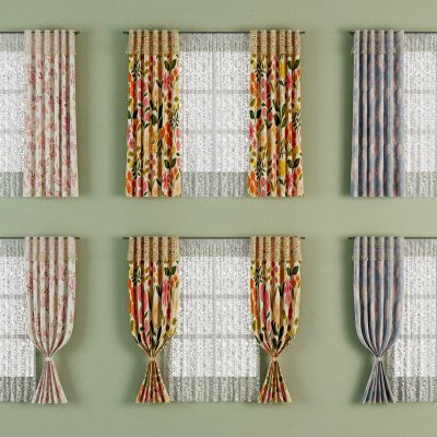 法式双层蕾丝纱帘窗帘