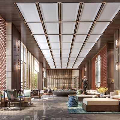 新中式酒店大堂吧