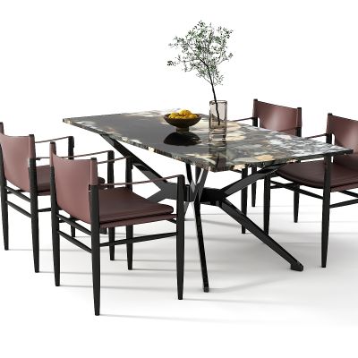 现代餐桌椅组合