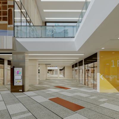 现代商场入口过道