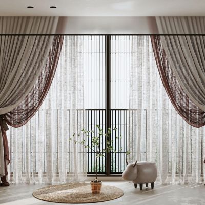 新中式窗帘_纱帘