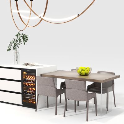 现代中岛餐桌椅组合