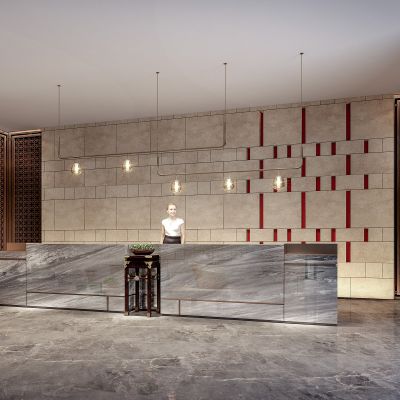 新中式接待前台