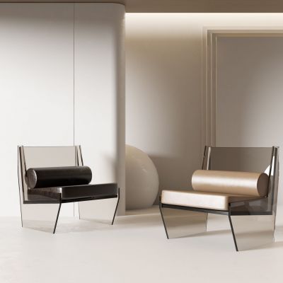 现代透明亚克力休闲椅