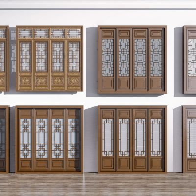 中式花格门组合