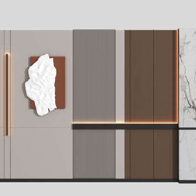 现代餐厅背景，浮雕画，壁灯