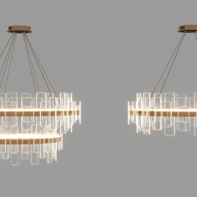 现代轻奢水晶吊灯组合